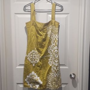 Monsoon yellowy green dress